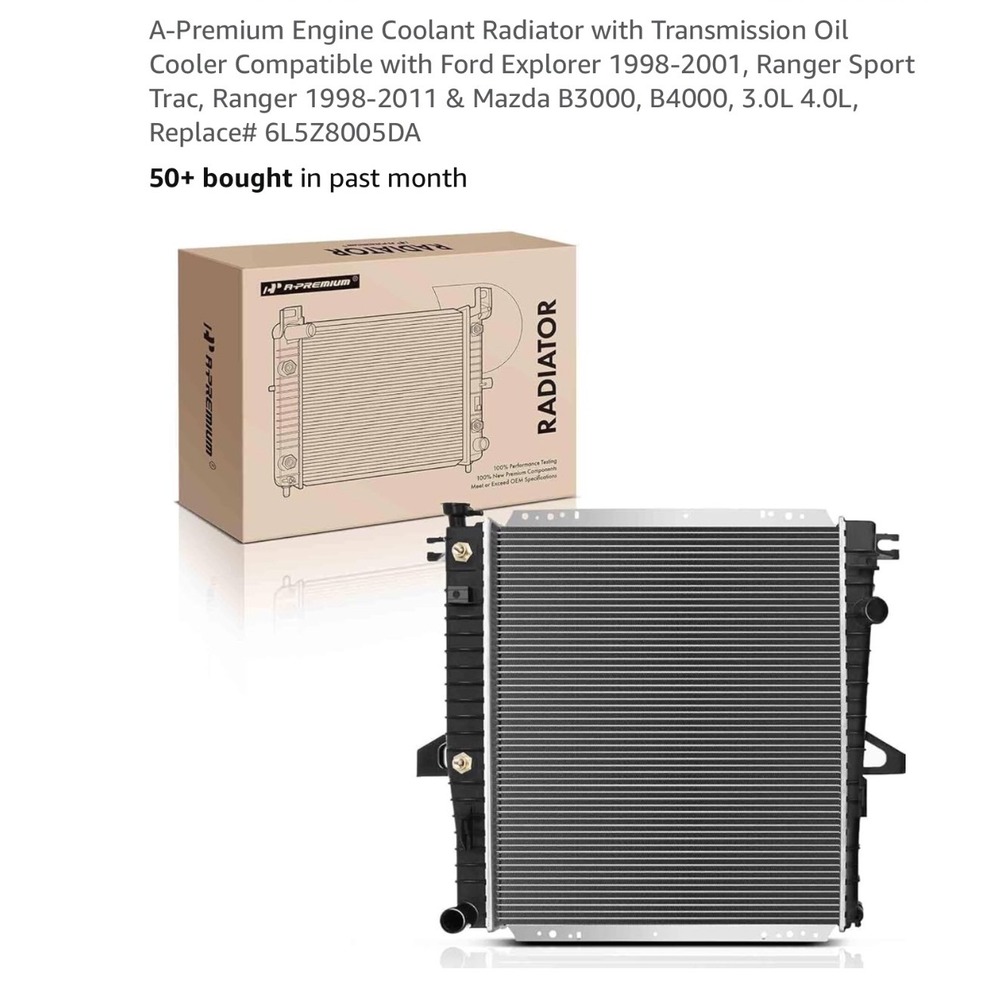 Radiator Compatible with Ford Mazda 1998-2011 w/ Transmission Oil Cooler